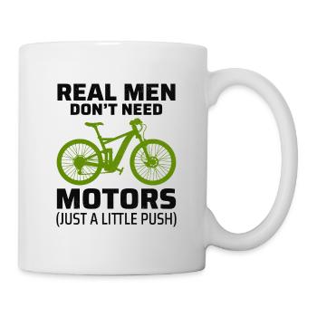 E-Bike Elektrofahrrad Fahrrad Radfahren Biker Mtb - Tasse - Weiß - Rechts