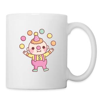 Mignon clown Jongleur Boules de jonglerie colorées - Mug blanc - blanc - Droite