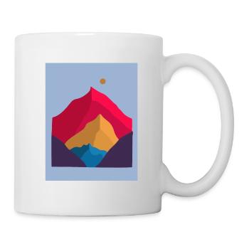 Berglandschaft Ästhetik Berguntergang - Tasse - Weiß - Rechts
