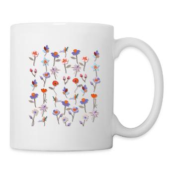 Wildflower Flower Garden Floral Modern Art - Mug - white - Right