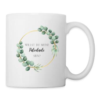 Frage - Willst du meine Patentante sein - Tasse - Weiß - Rechts