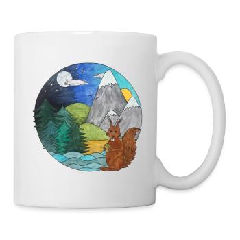 Paysage Écureuil Outdoor Nature Lovers - Mug blanc - blanc - Droite