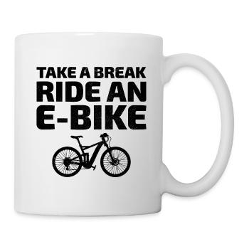 E-Bike Electric Bicycle Bike Cycling Biker Mtb - Mug - white - Right