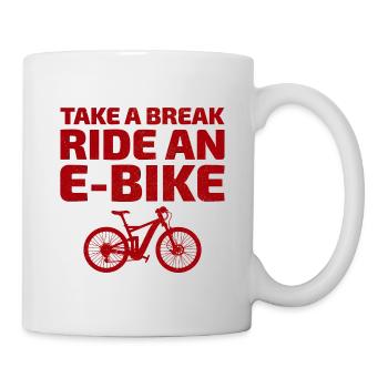 E-Bike Electric Bicycle Bike Cycling Biker Mtb - Mug - white - Right