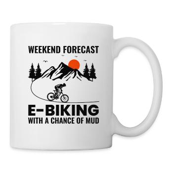 E-Bike Elektrofahrrad Fahrrad Radfahren Biker Mtb - Tasse - Weiß - Rechts