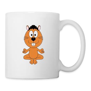 BIBER - OTTER - MARDER - YOGA - TIER - TIERISCH - Tasse - Weiß - Rechts