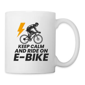 E-Bike Electric-Bike E-Cyclist Bicycling Rider - Mug - white - Right