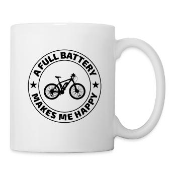 E-Bike Electric-Bike E-Cyclist Bicycling Rider - Mug - white - Right