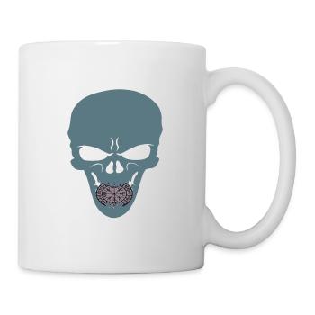 Totenkopf Wikinger vegvisir Logo - Tasse - Weiß - Rechts