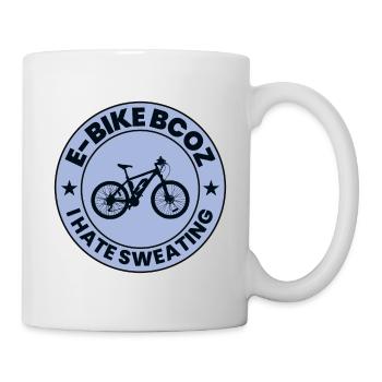 E-Bike Electric-Bike E-Cyclist Bicycling Rider - Mug - white - Right