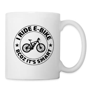 E-Bike Electric-Bike E-Cyclist Bicycling Rider - Mug - white - Right