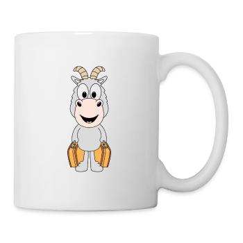 ZIEGE - KOFFER - REISE - URLAUB - FERIEN - TIER - Tasse - Weiß - Rechts