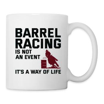 Barrel Racer Racing Reiten Reiten Rennen Rodeo - Tasse - Weiß - Rechts