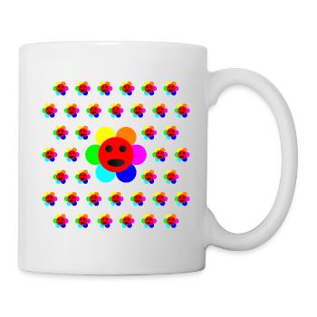 Psycho-Flower - Art optique - Mug blanc - blanc - Droite