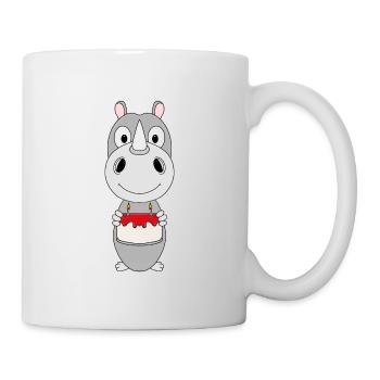 NASHORN - GEBURTSTAG - TORTE - TIER - KIND - BABY - Tasse - Weiß - Rechts