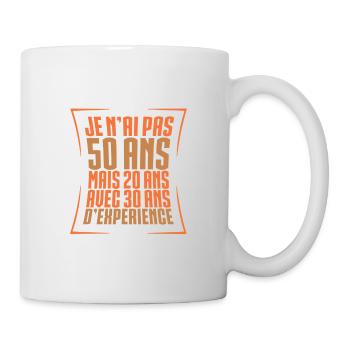 50 ans, anniversaire 50 ans - Mug blanc - blanc - Droite