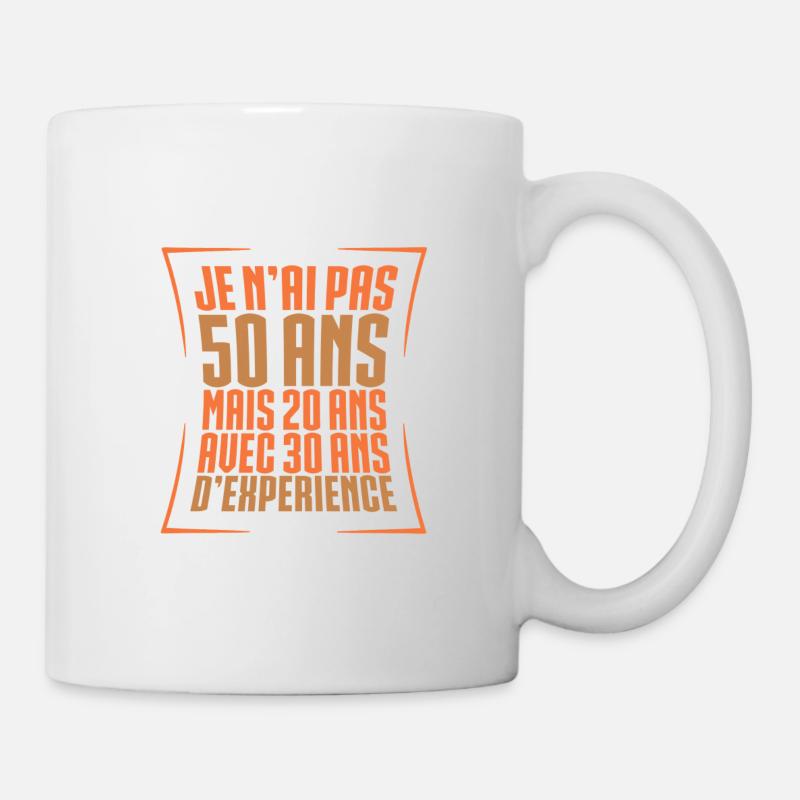 50 ans, anniversaire 50 ans - Mug blanc - blanc