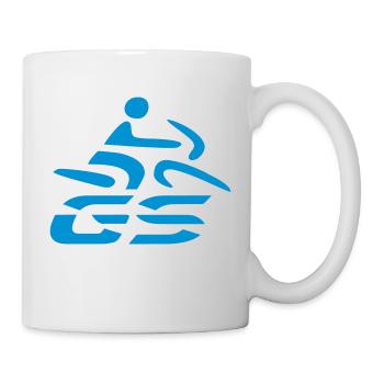 Logo GS-Fahrer Nr. 4 | white - Tasse - Weiß - Rechts