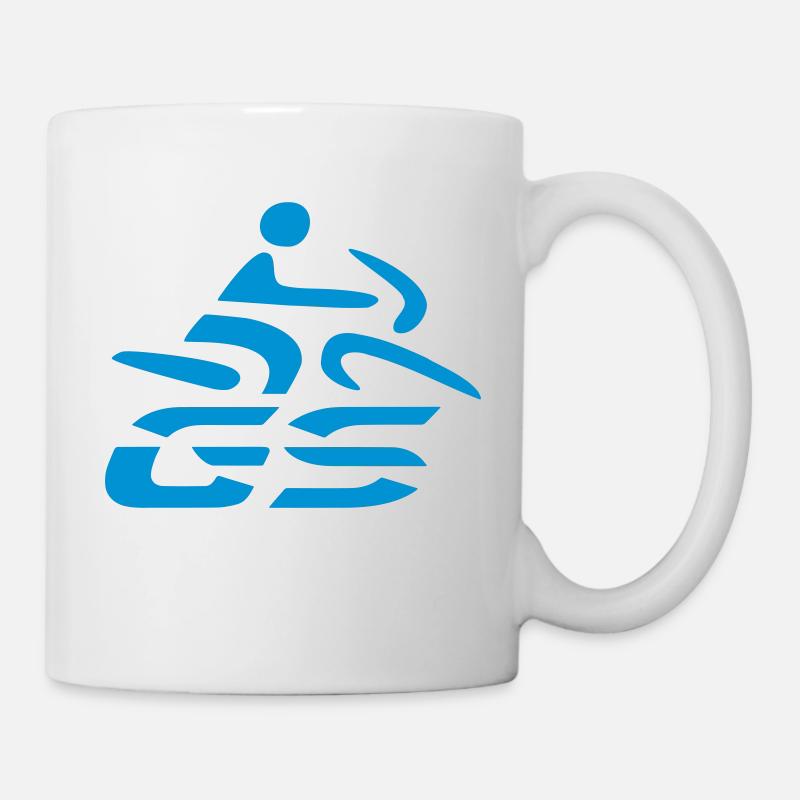 Logo GS-Fahrer Nr. 4 | white - Tasse - Weiß