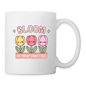 Süße Tulpenblüten blühen zu Ihrer eigenen Zeit - Tasse - Weiß - Rechts