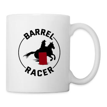 Barrel Racer Rodeo Racing Reiten Reiten Rennen - Tasse - Weiß - Rechts