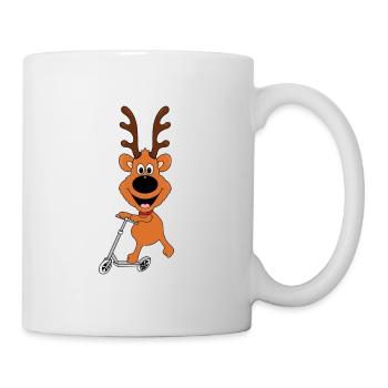 REH - ROLLER - SPORT - TIER - KIND - BABY - Tasse - Weiß - Rechts