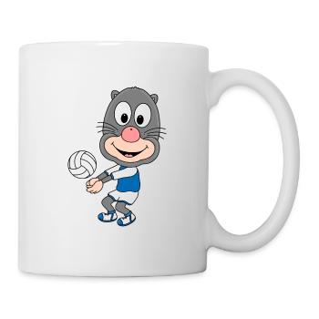 MAULWURF - VOLLEYBALL - SPORT - TIER - BABY - Tasse - Weiß - Rechts