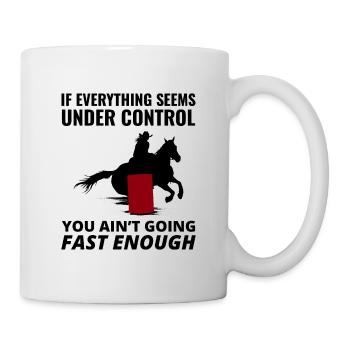 Barrel Racer Rodeo Racing Horse Riding Race Lustig - Tasse - Weiß - Rechts