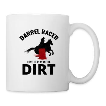Barrel Racer Rodeo Racing Horse Riding Race Lustig - Tasse - Weiß - Rechts