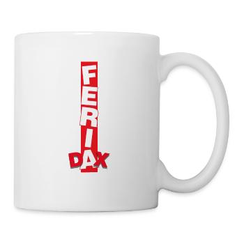 Feria Dax bande rouge & blanc - Mug blanc - blanc - Droite