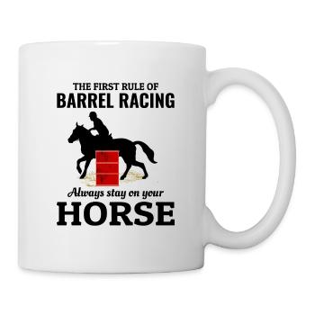 Barrel Racer Rodeo Racing Reiten Reiten Rennen - Tasse - Weiß - Rechts