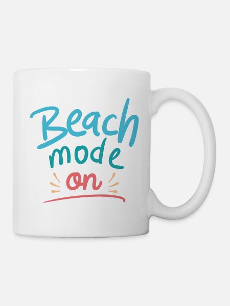 Strandmodus Ein - Tasse - Weiß