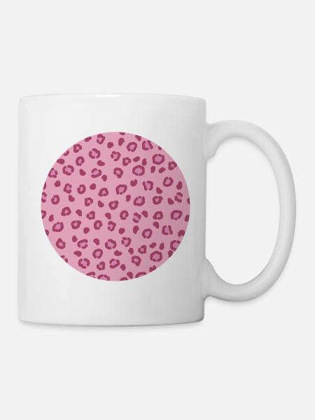 Kreis Leopard Muster - Tasse - Weiß