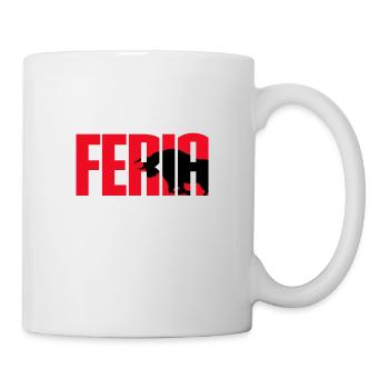 Feria logo noir et rouge taureau - Mug blanc - blanc - Droite