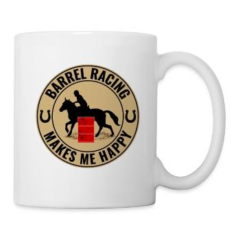 Barrel Racer Reiten Racing Rodeo Lustig - Tasse - Weiß - Rechts
