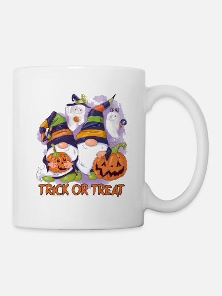 Halloween-Trick-or-Treat-Wichtel - Tasse - Weiß