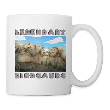 Dino Dinosaurier Zeitalter mit T rex & Spinosaurus - Tasse - Weiß - Rechts