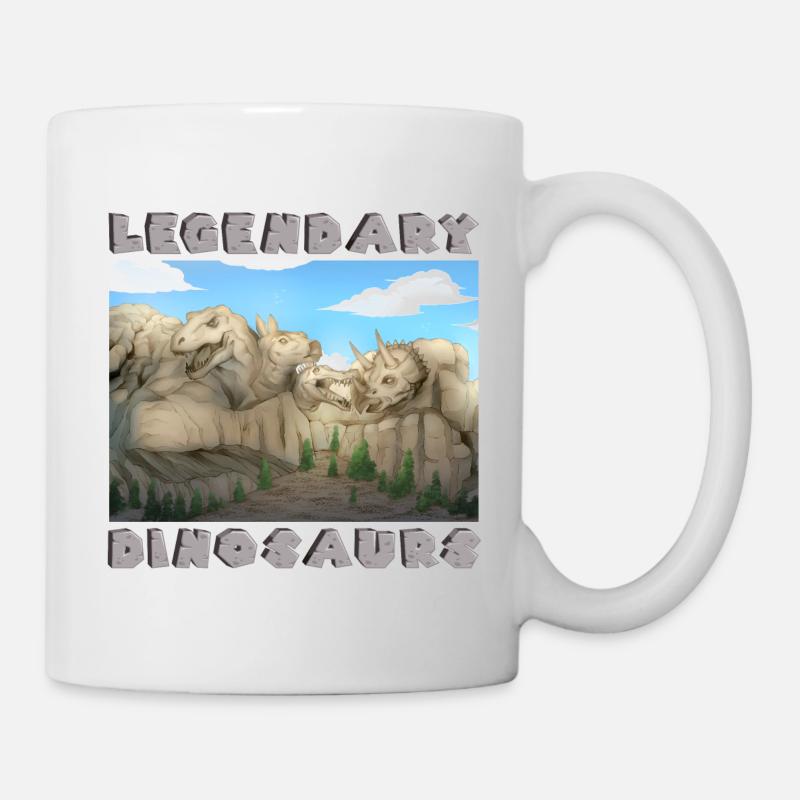 Dino Dinosaur Age with T rex & Spinosaurus - Mug - white