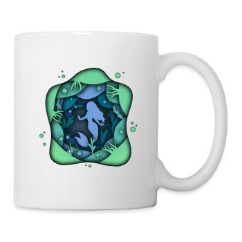 Mermaid Papercut 3D - Mug - white - Right