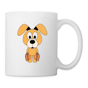HUND - REISE - KOFFER - URLAUB - FERIEN - TIER - Tasse - Weiß - Rechts
