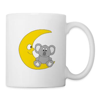 MOND - TIER - KOALA - KIND - BABY - TIERISCH - Tasse - Weiß - Rechts