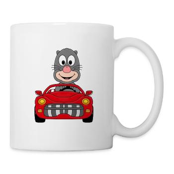 MAULWURF - CABRIO - AUTO - TIER - TIERISCH - FUN - Tasse - Weiß - Rechts