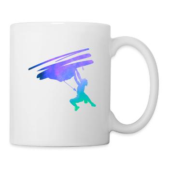 Silhouette sketchy climbing climber - Mug - white - Right