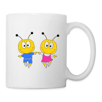 BIENEN - BIENE - TANZEN - BIENENTANZ - LIEBE - Tasse - Weiß - Rechts