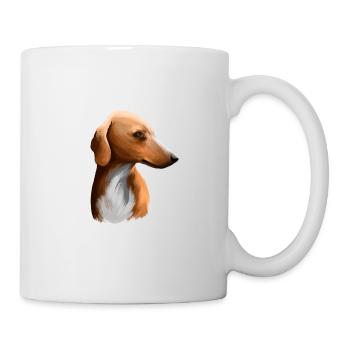 Azawakh Dog Aquarelle Sketch Illustration - Mug blanc - blanc - Droite