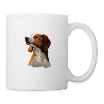 American English Coonhound Dog Sketch Illustration - Mug - white - Right
