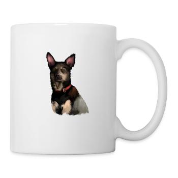 Australian Kelpie Dog Watercolor Illustration - Mug - white - Right