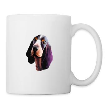 Basset Bleu De Gascogne Aquarelle pour chien Illustratio - Mug blanc - blanc - Droite