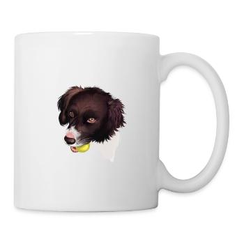 Drentsche Patrijshond Hund Aquarell Illustration - Tasse - Weiß - Rechts