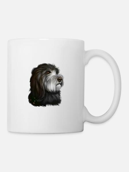 Katalanischer Schäferhund Aquarell Illustration - Tasse - Weiß
